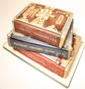 D&D books wedding cake