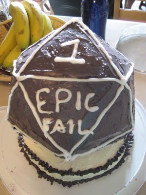 D20 Epic Fail Cake