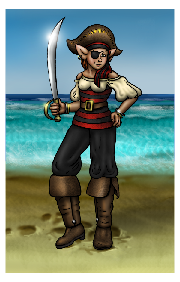 Amuletts dressed as a Pirate. Happy Halloween!