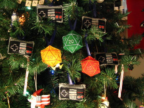 D&D Christmas Tree Ornaments D20s
