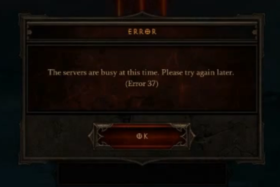 Diablo 3 Error 37: Epic Fail